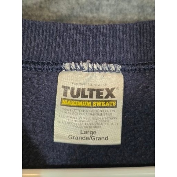 Vintage Tultex Maximum Sweats Whatever Graphic Navy Blue Sweatshirt Mens Large - Picture 3 of 9
